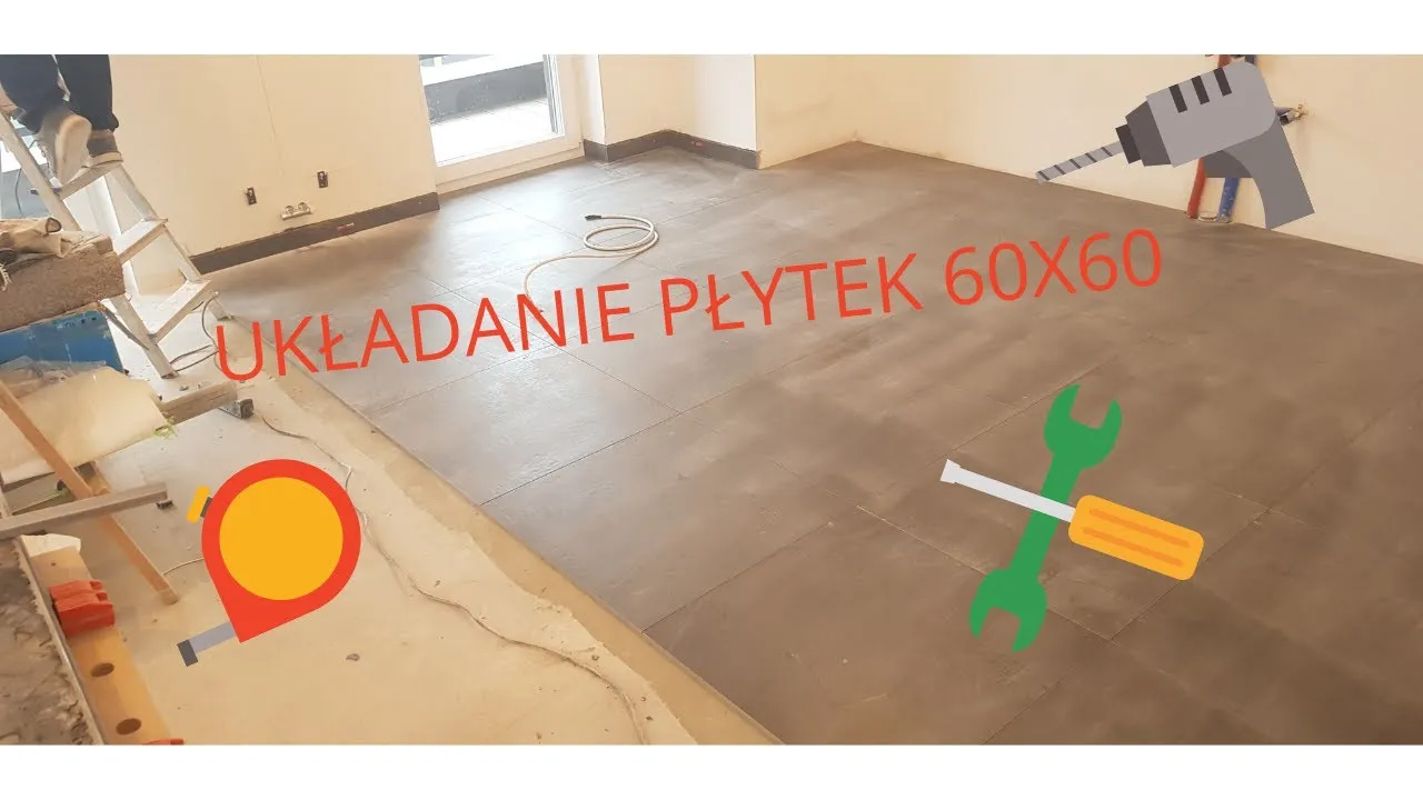 Układanie płytek 60x60 na podłodze