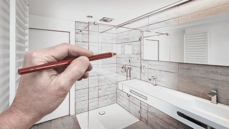 planowanie układania płytek w łazience, projekt łazienki płytki