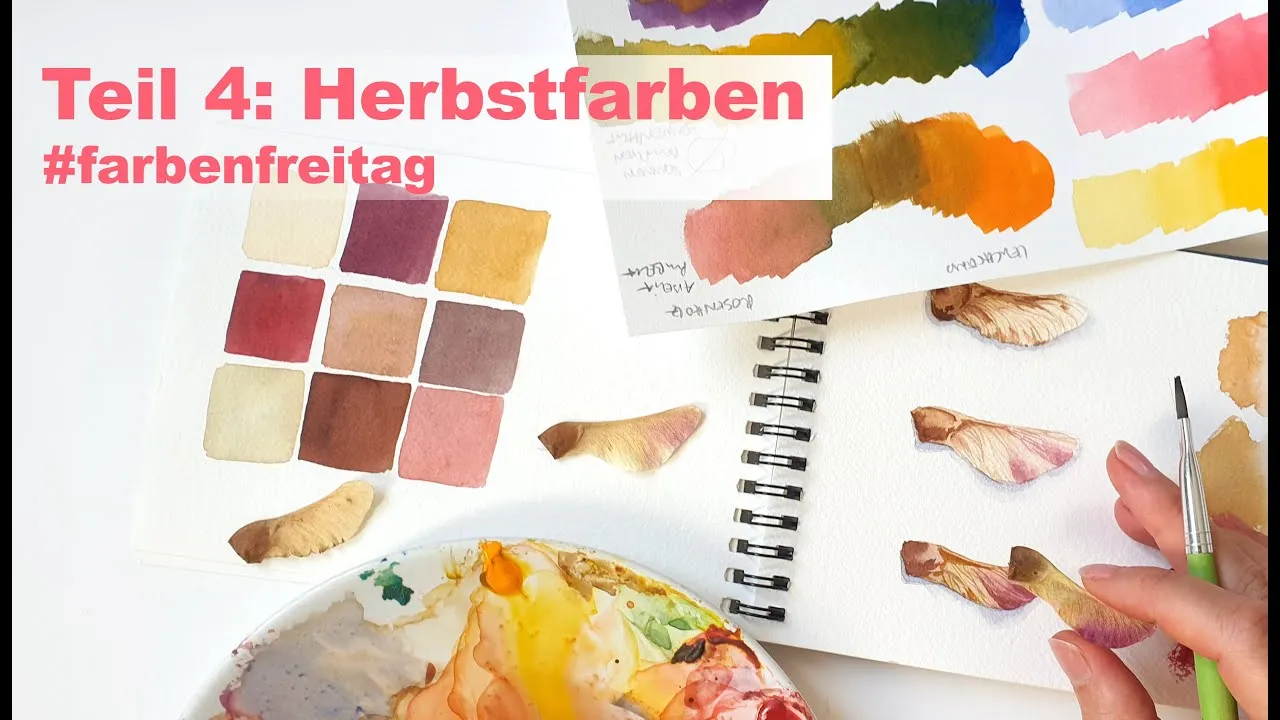 Herbstfarben Palette Mischtechniken