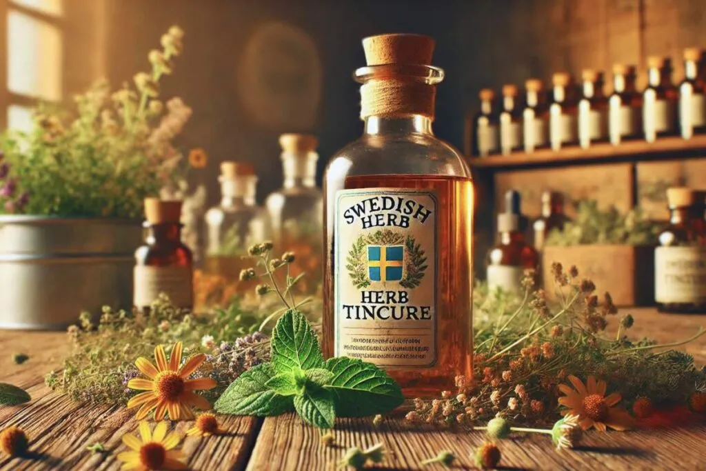 zioła szwedzkie nalewka szklanka woda