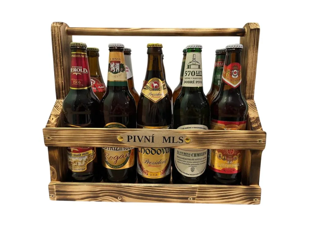 sklep alkoholowy czechy półki z piwem