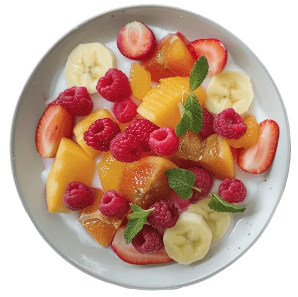 kolorowa sałatka owocowa w misce