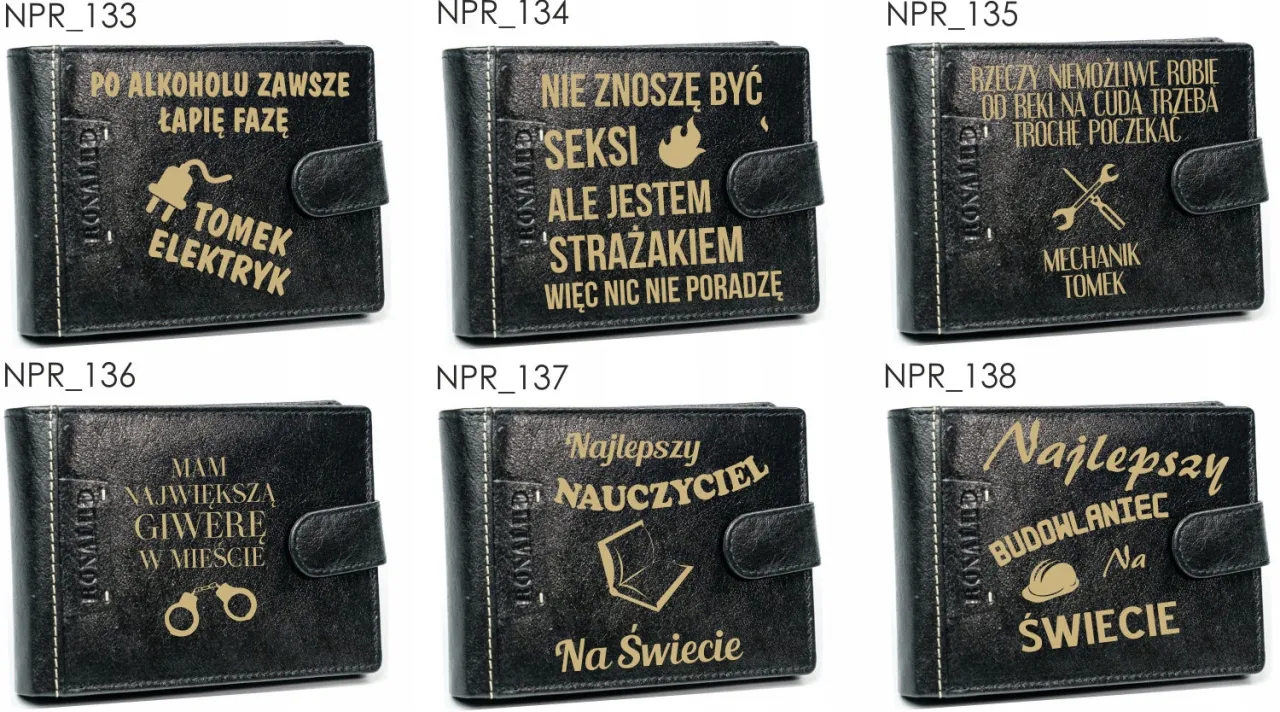 Grawerowany portfel lub karafka z dedykacją