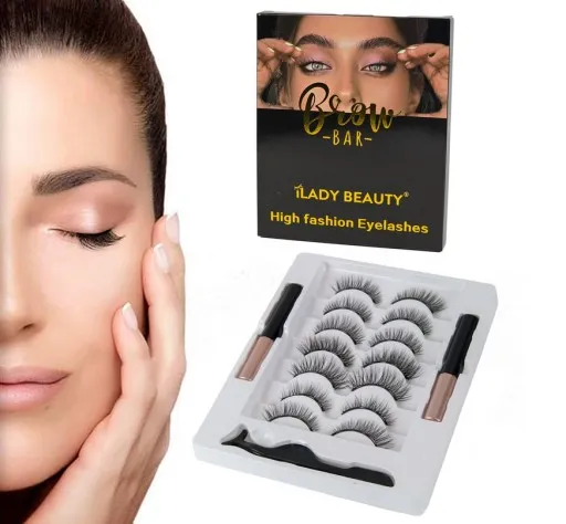 różne rodzaje sztucznych rzęs na pasku, magnetyczne, kępki