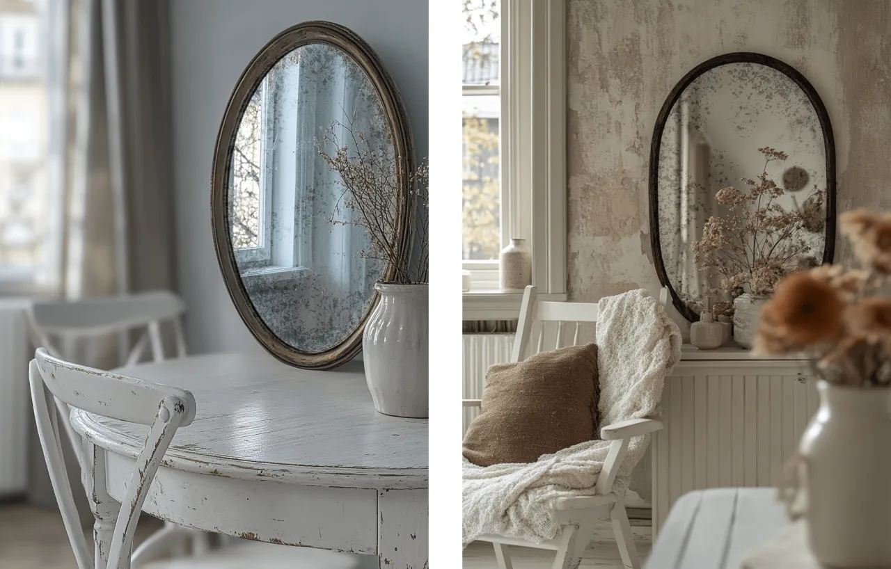 rama lustra styl shabby chic