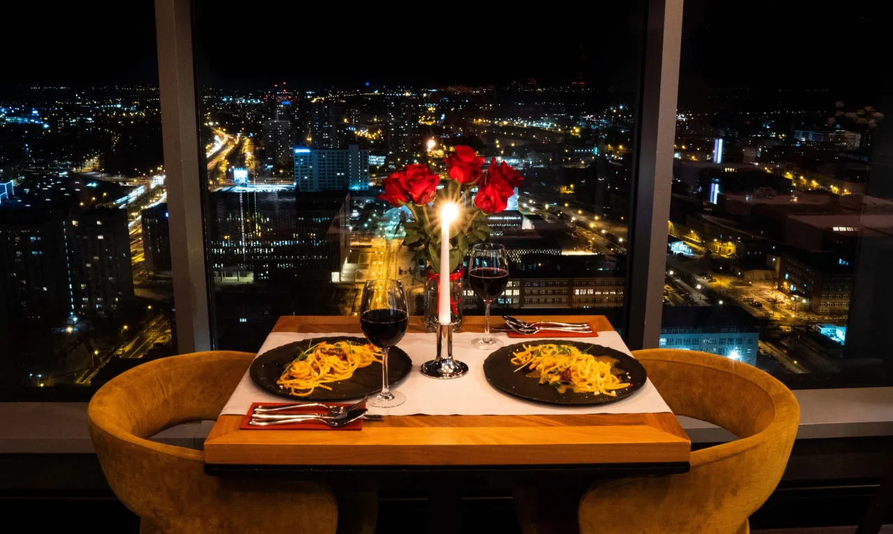 Restauracja Katowice romantyczna kolacja widok