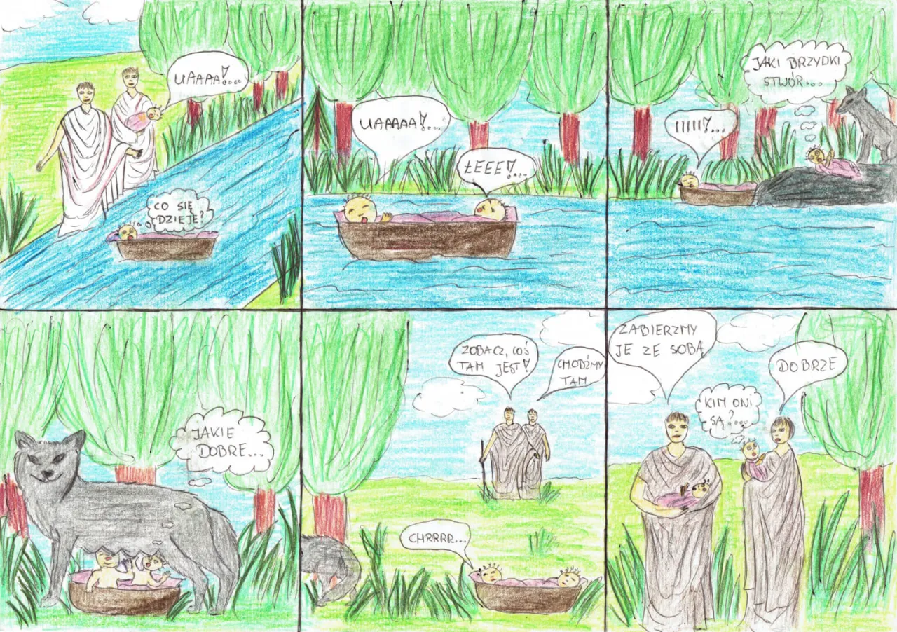 Ręcznie rysowany komiks na papierze