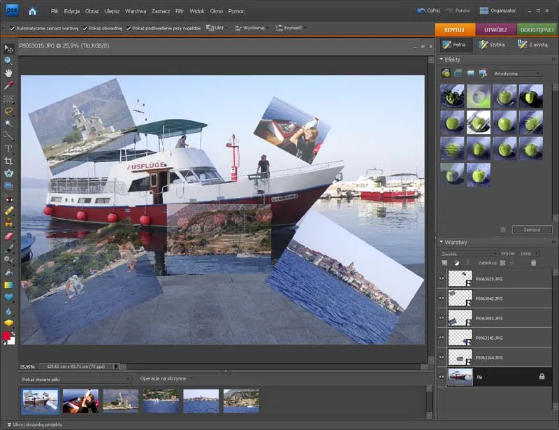 Kolaż zdjęć Adobe Photoshop