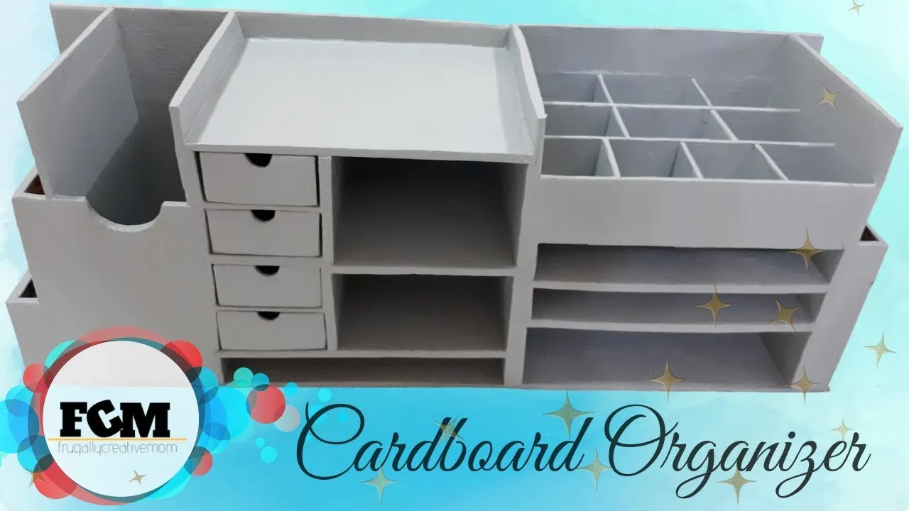 organizery z kartonu DIY