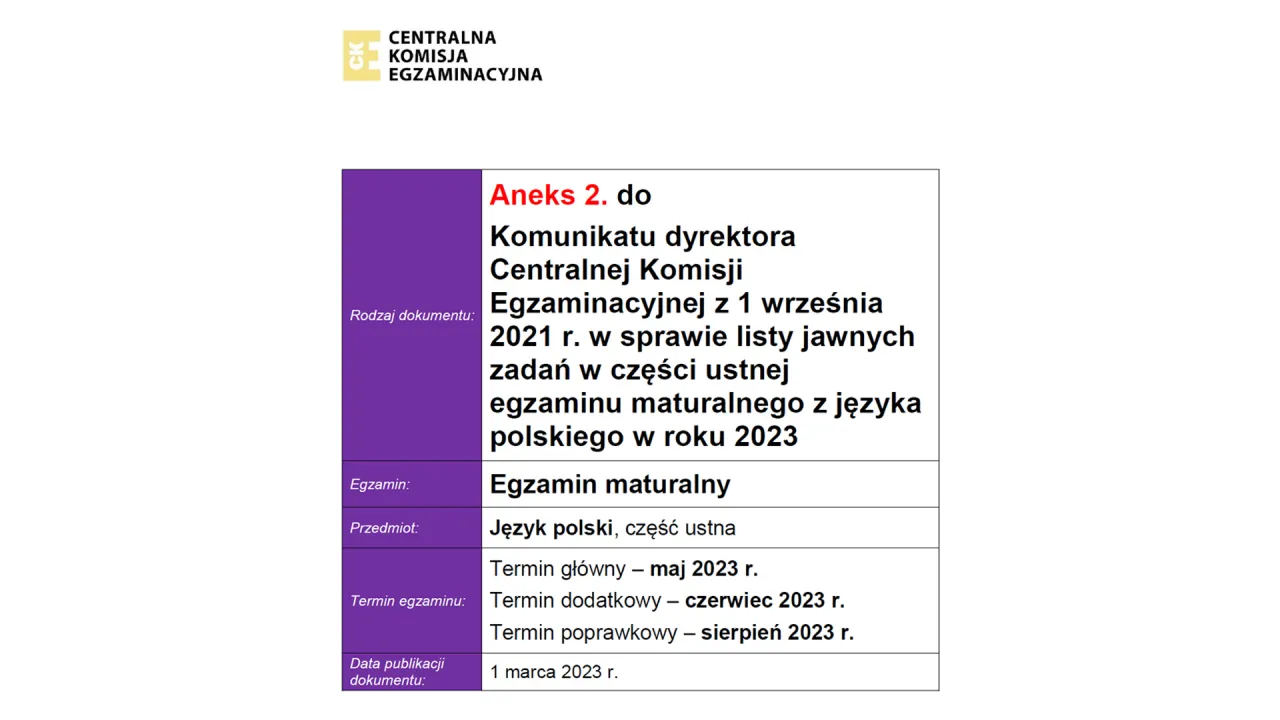 maturzysta uczy się do matury ustnej polski notatki