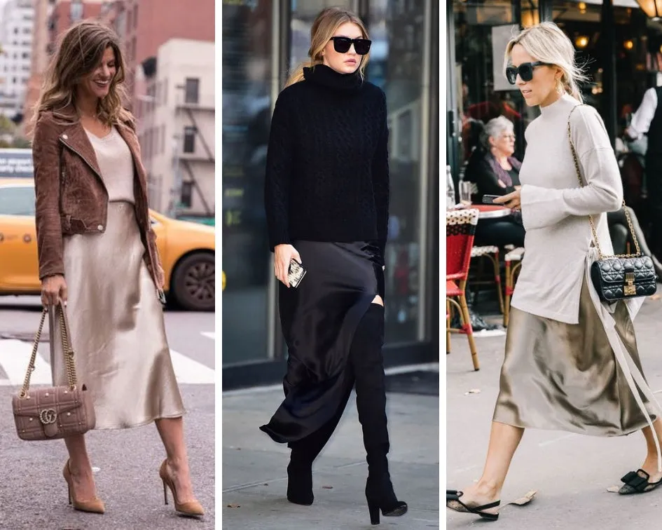 sukienka bieliźniana stylizacje na zimę