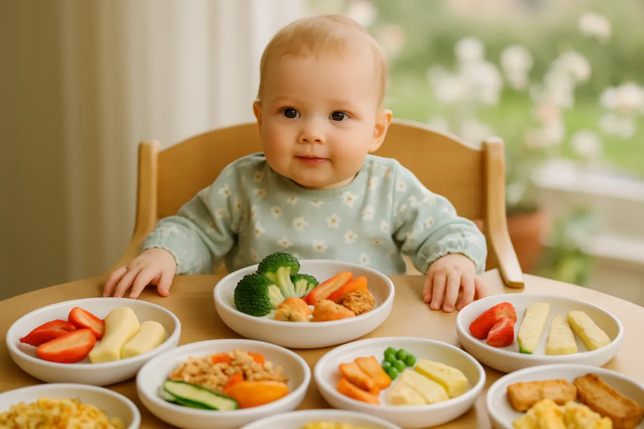 BLW 7 miesięcy przykładowy talerz