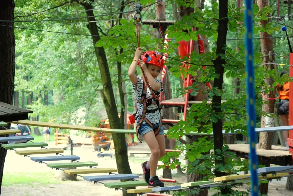 Park Linowy Xtreme Wieliczka trasa niska dla dzieci