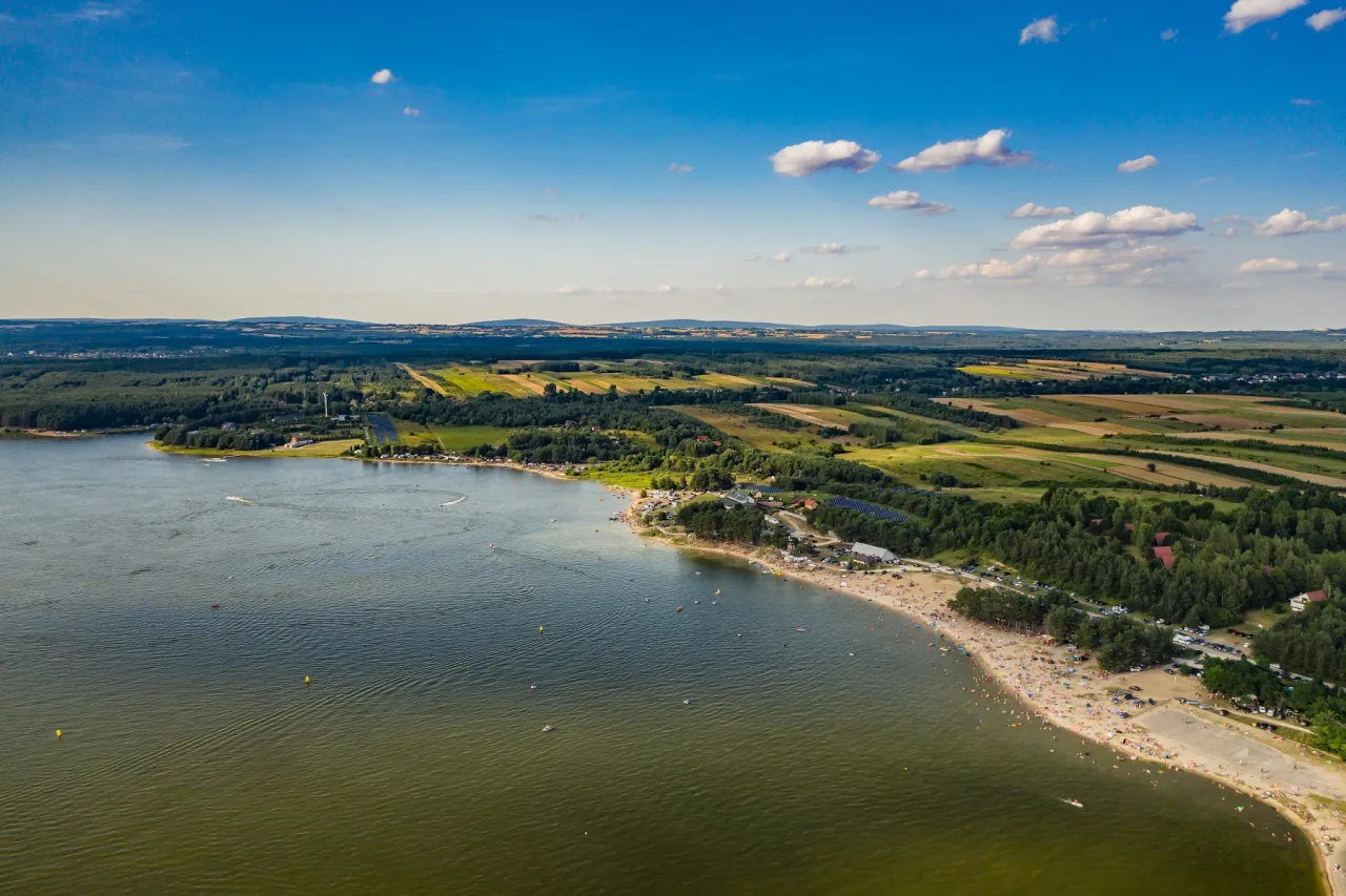 Jezioro Chańcza sporty wodne krajobraz