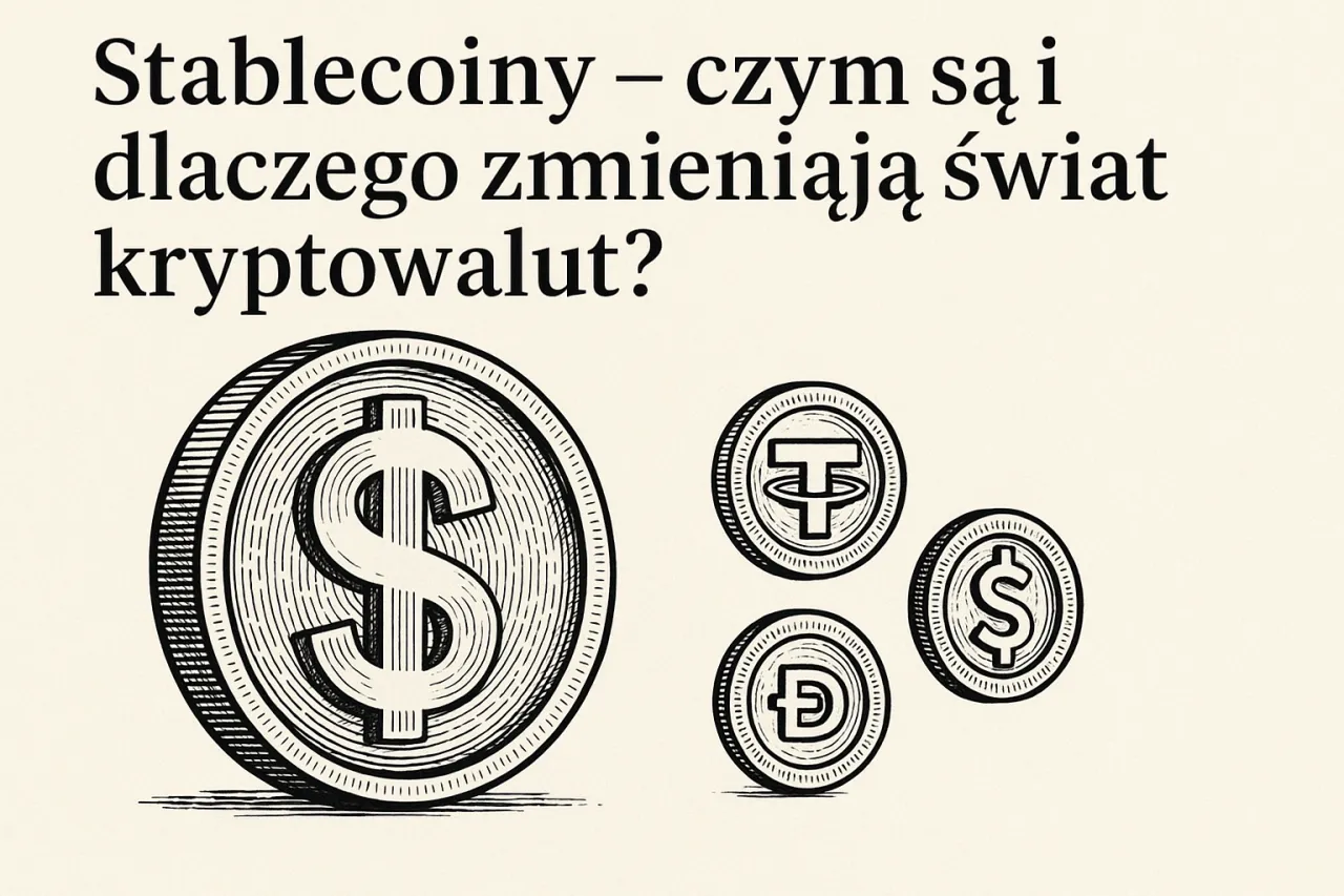 Rodzaje stablecoin&oacute;w infografika