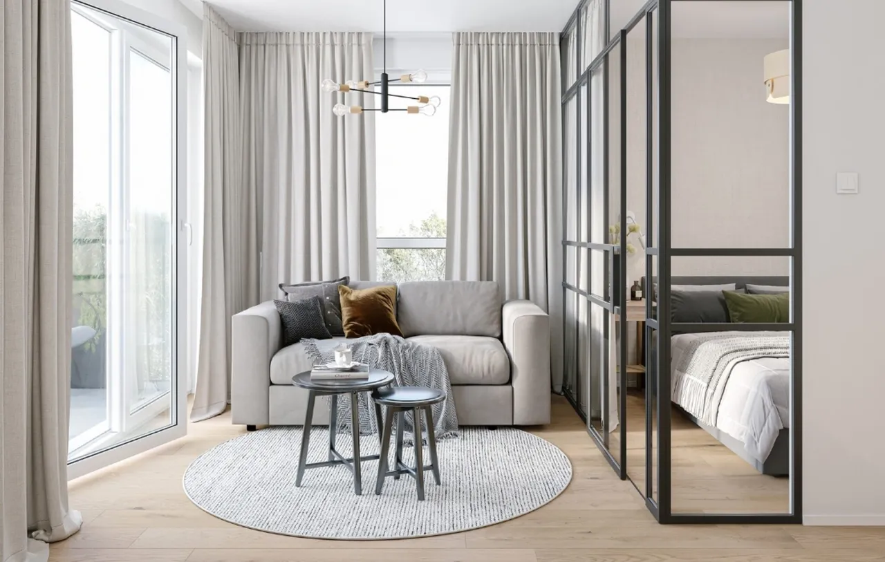 małe mieszkanie wydzielenie sypialni