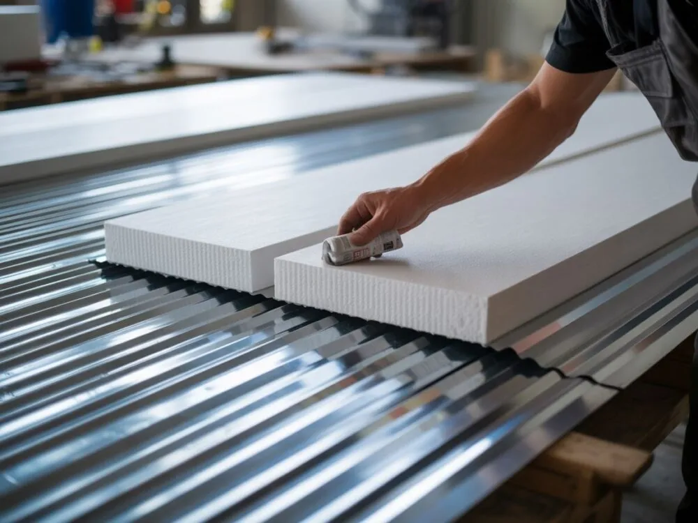 mocowanie mechaniczne styropianu do blachy