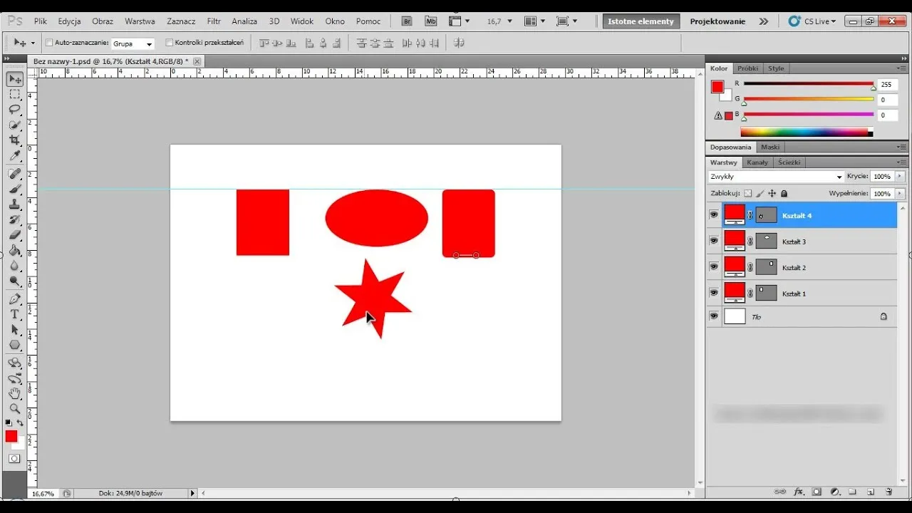 photoshop włączanie linijek i linii pomocniczych
