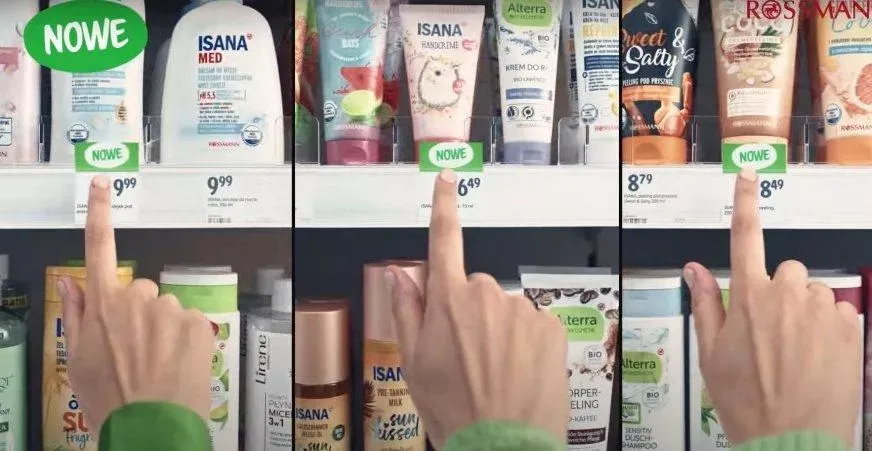 aplikacja rossmann promocje, etykieta rossmann promocja