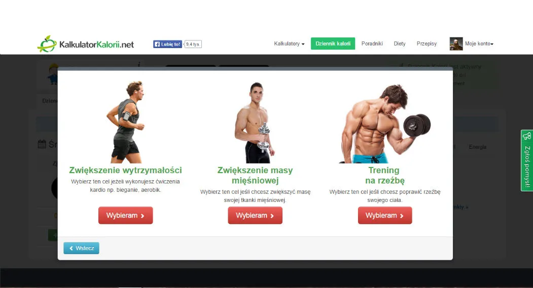 kalkulator kalorii bieganie jak działa