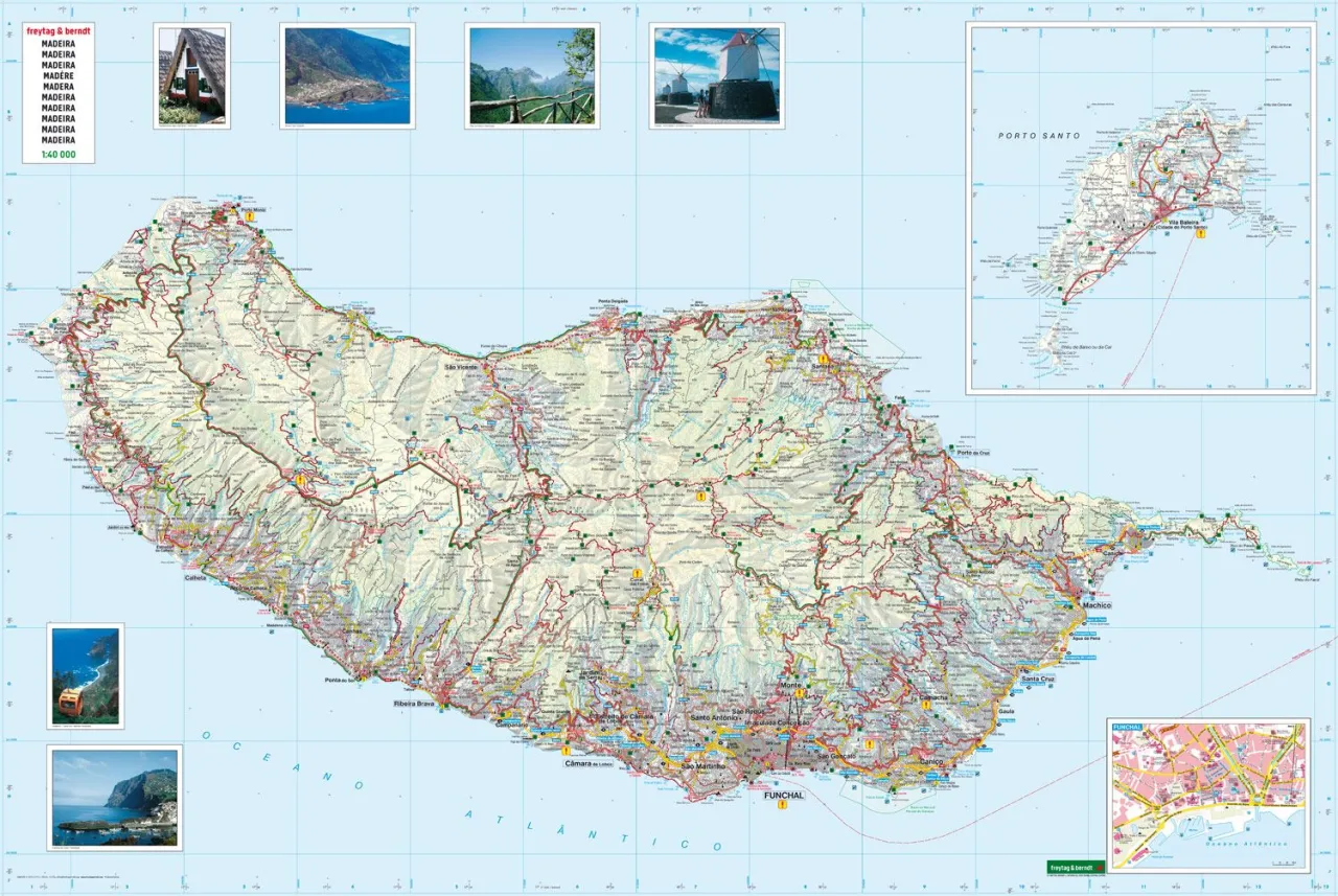Mapa Madery z podziałem na regiony turystyczne