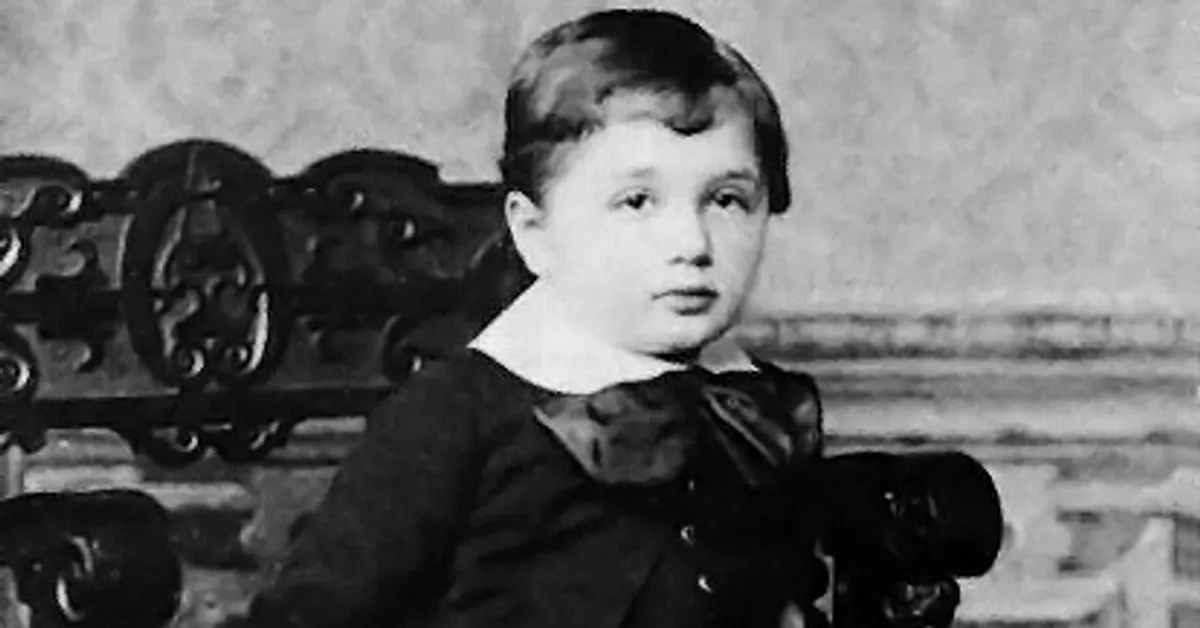 Młody Albert Einstein w szkole