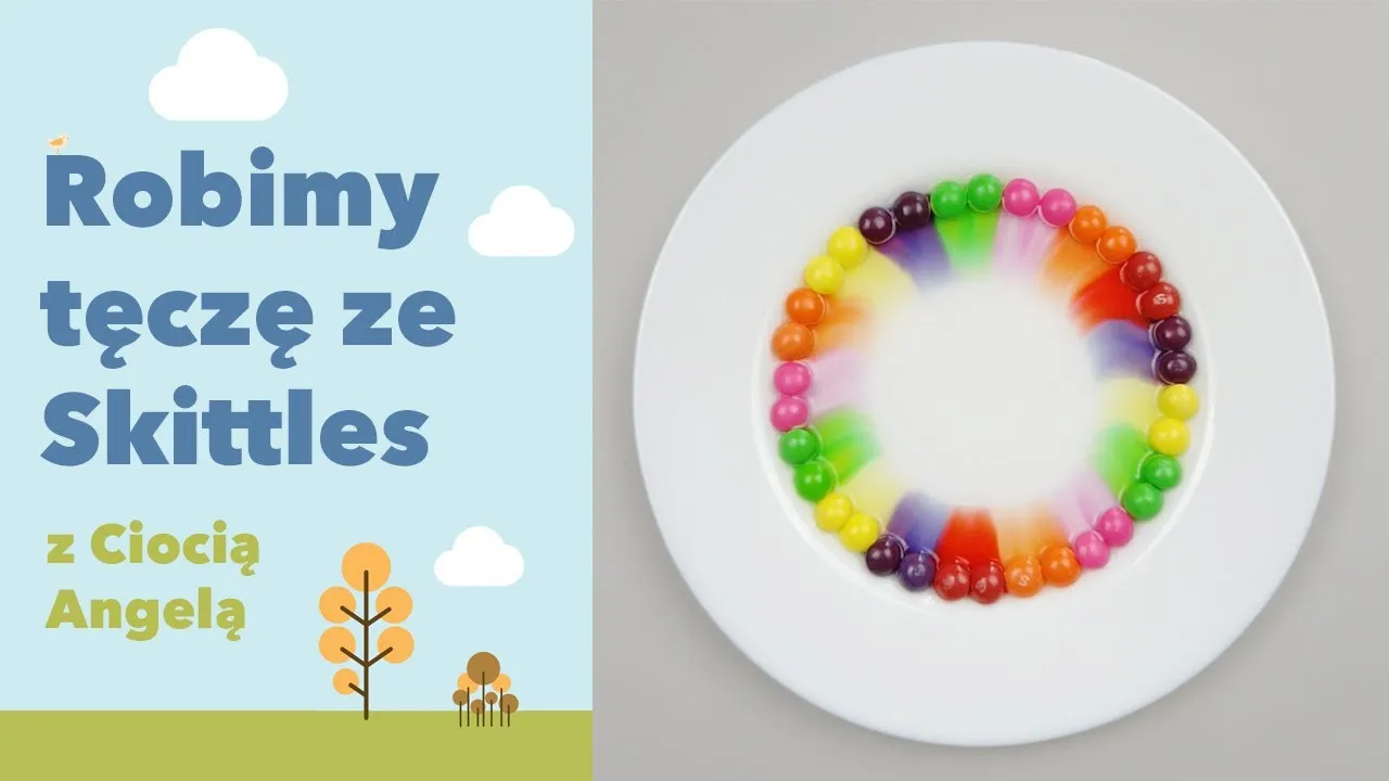 eksperyment skittles różne płyny