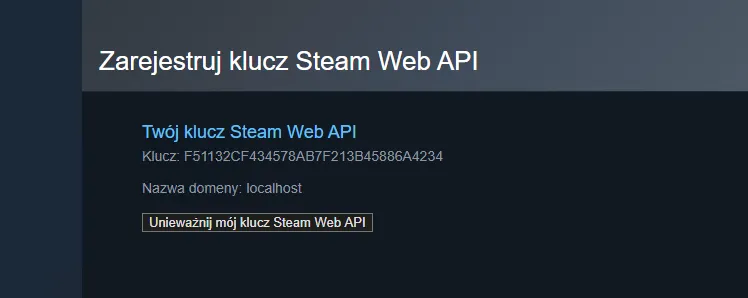 Ostrzeżenie przed API scam Steam