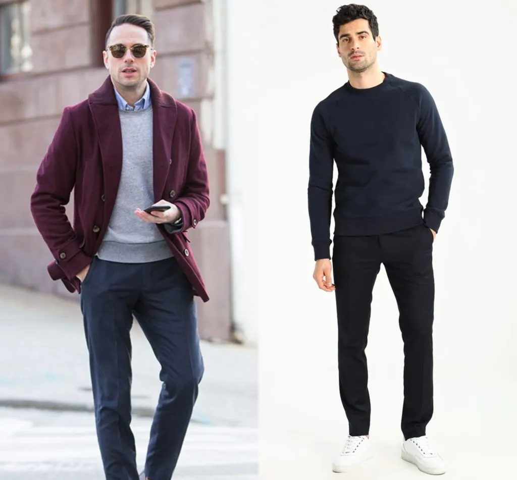 mężczyzna smart casual na randce w kawiarni