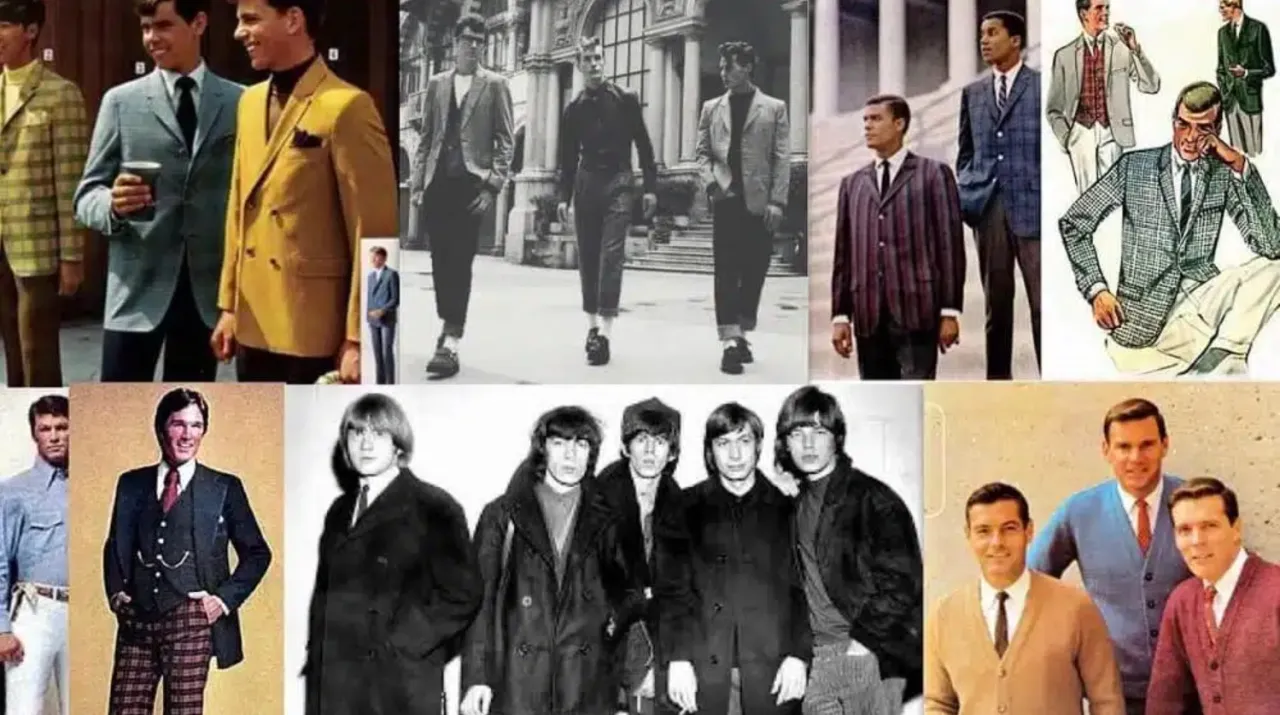 Moda lat 60. damska i męska przykłady