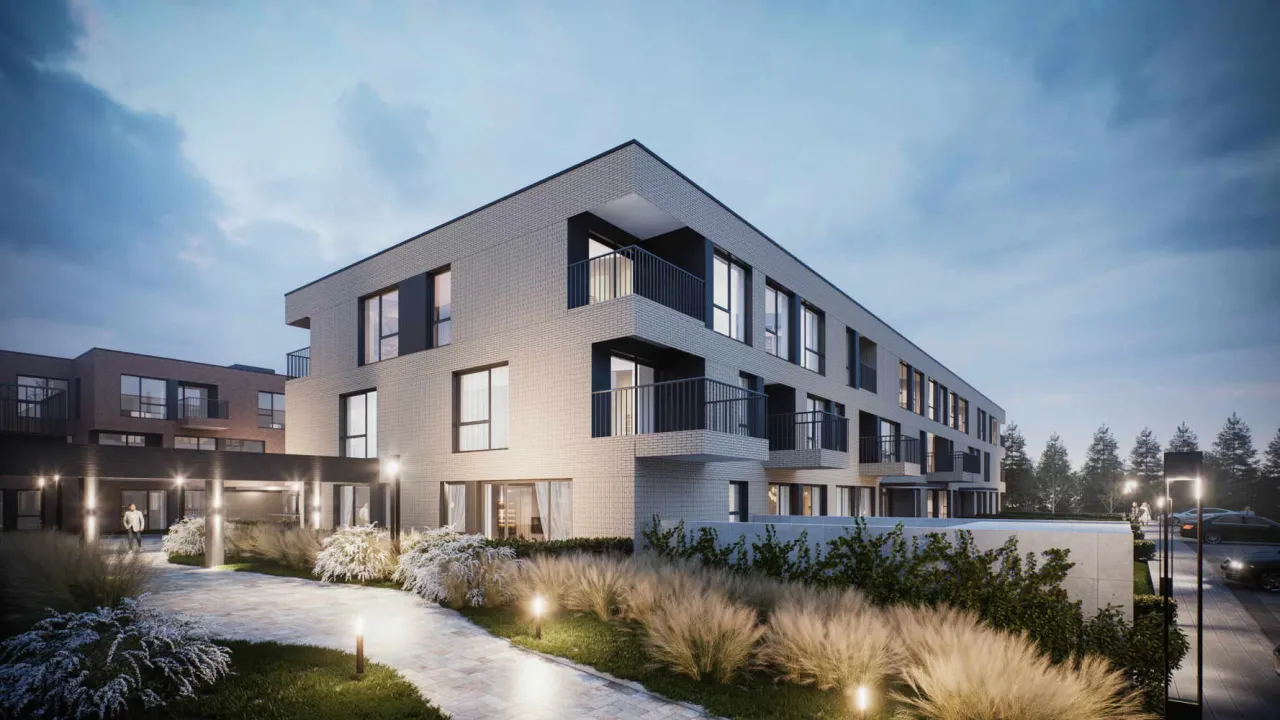 nowoczesne osiedle deweloperskie w budowie