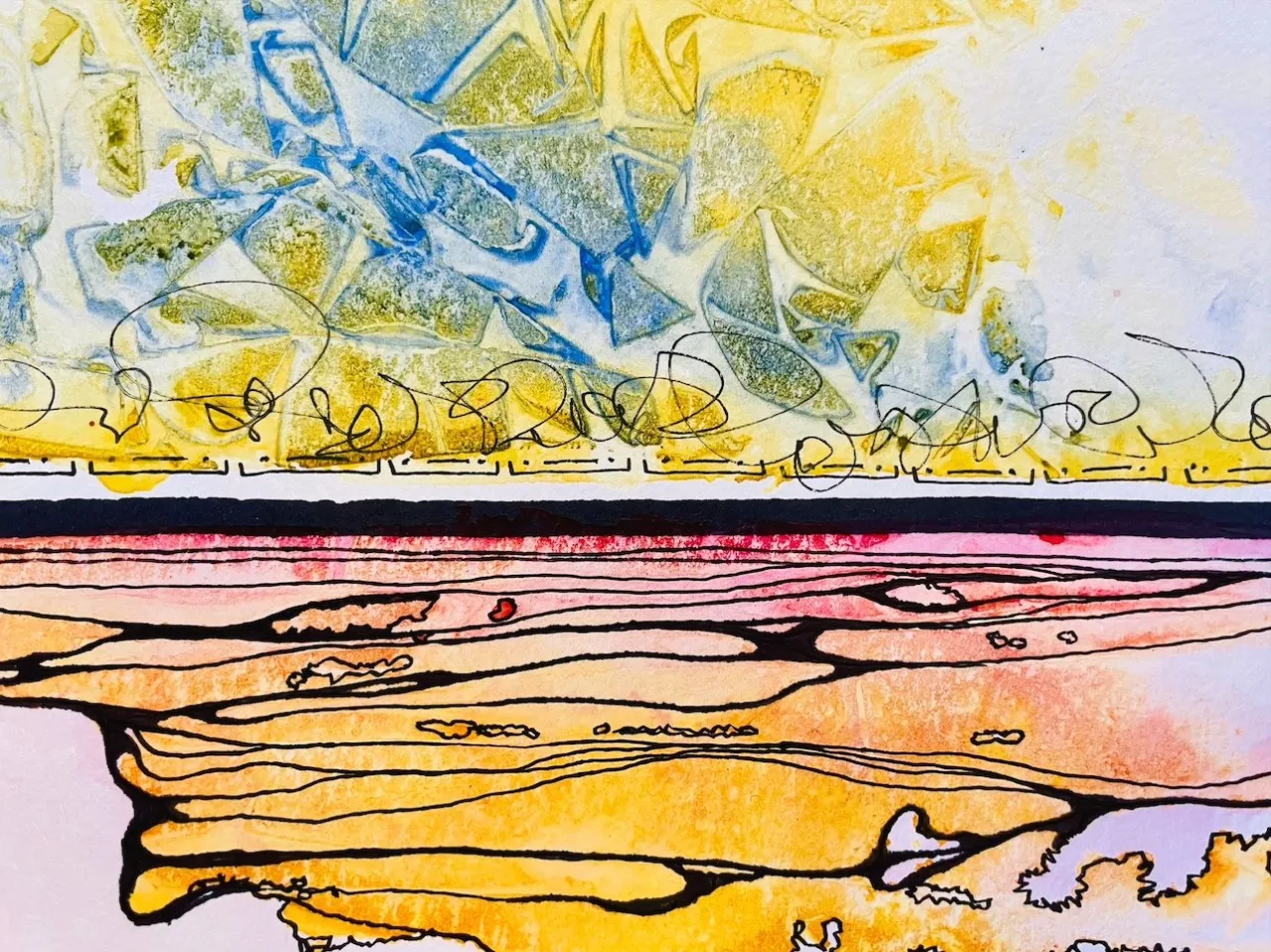 mindful painting mixed media textur kunst