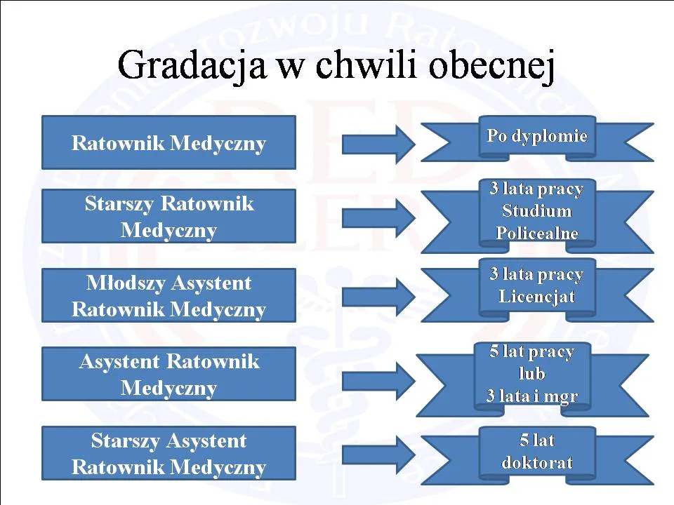 Ścieżka kariery ratownika medycznego w Polsce infografika
