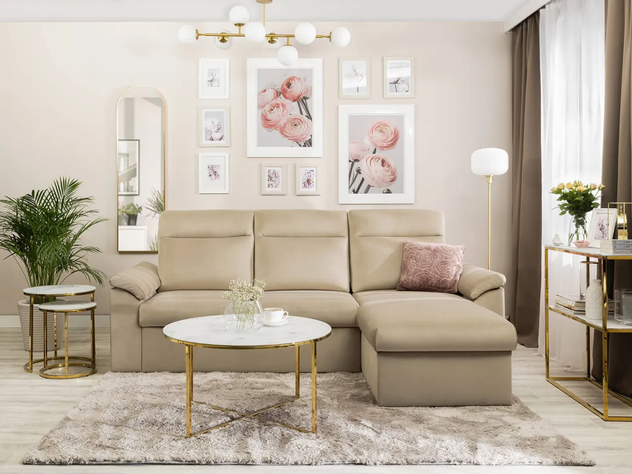 aranżacja stolika kawowego styl skandynawski glamour boho minimalistyczny