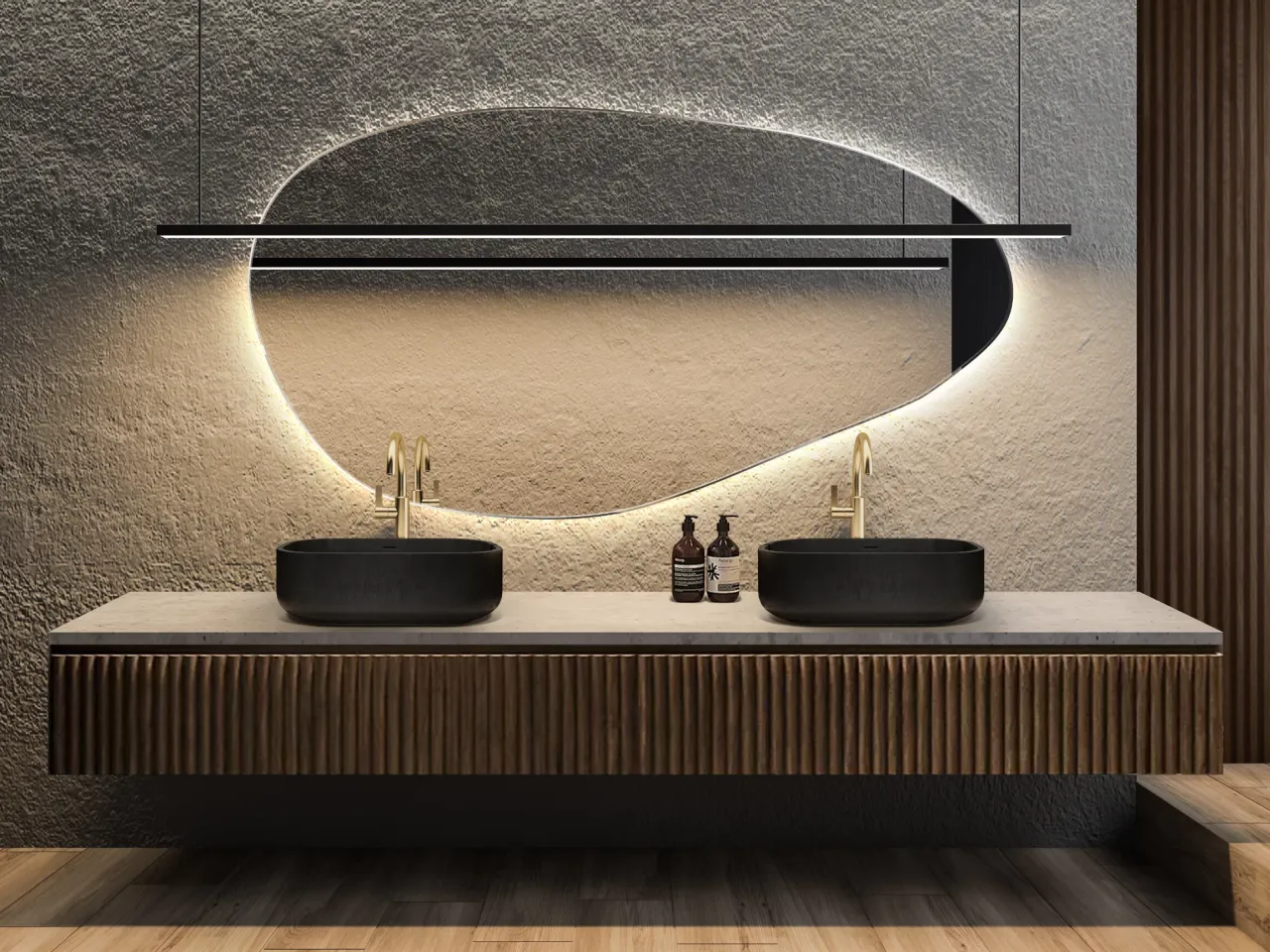 rodzaje oświetlenia lustra łazienkowego kinkiety led lustro zintegrowane