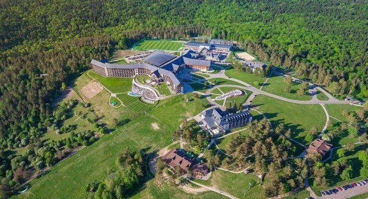 Hotel Arłamów widok ogólny z lotu ptaka