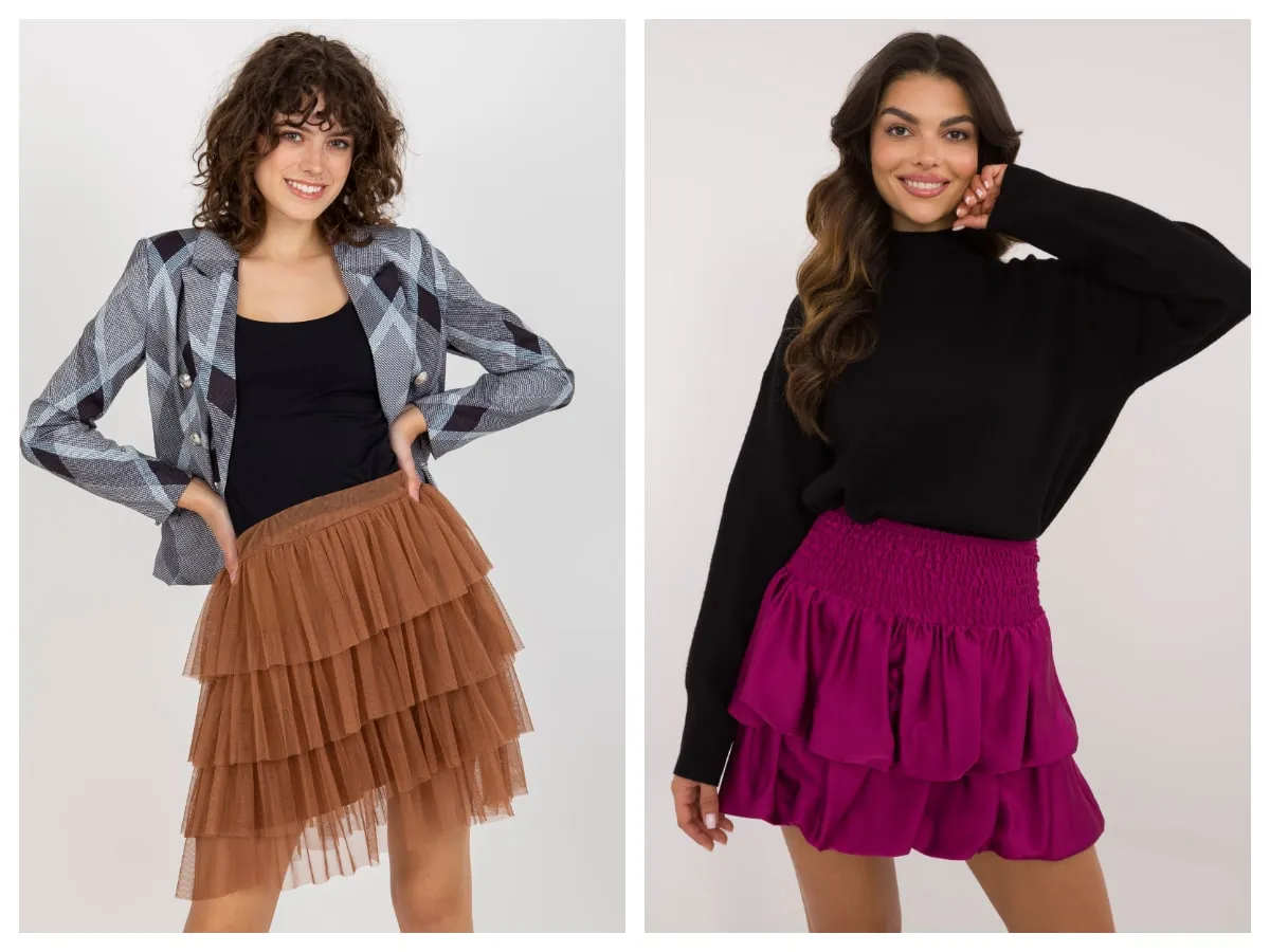 spódnica z falbanami stylizacje proporcje