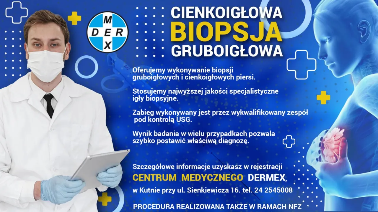 Rysunek por&oacute;wnujący rodzaje biopsji piersi