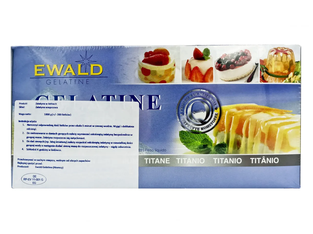 Żelatyna w listkach i proszku obok siebie