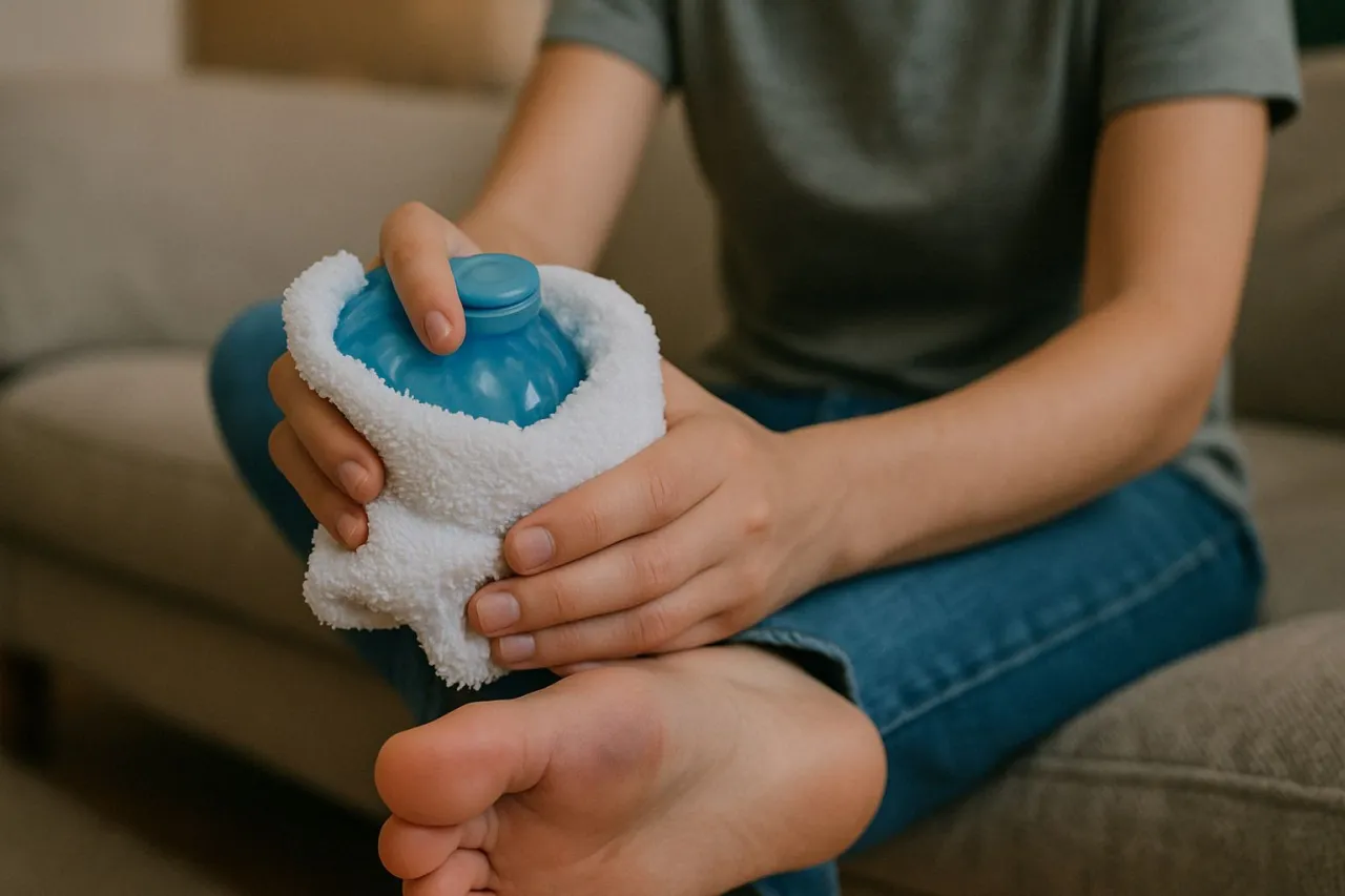 pierwsza pomoc stłuczony paznokieć l&oacute;d uniesienie