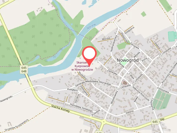 Skansen Kurpiowski Nowogr&oacute;d mapa dojazdu parking