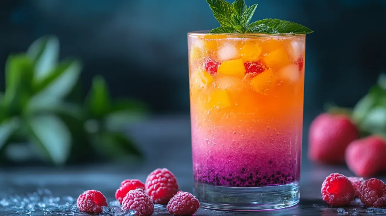 bezalkoholowe koktajle z cydrem i owocami