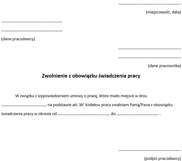 prawa pracownika zwolnionego