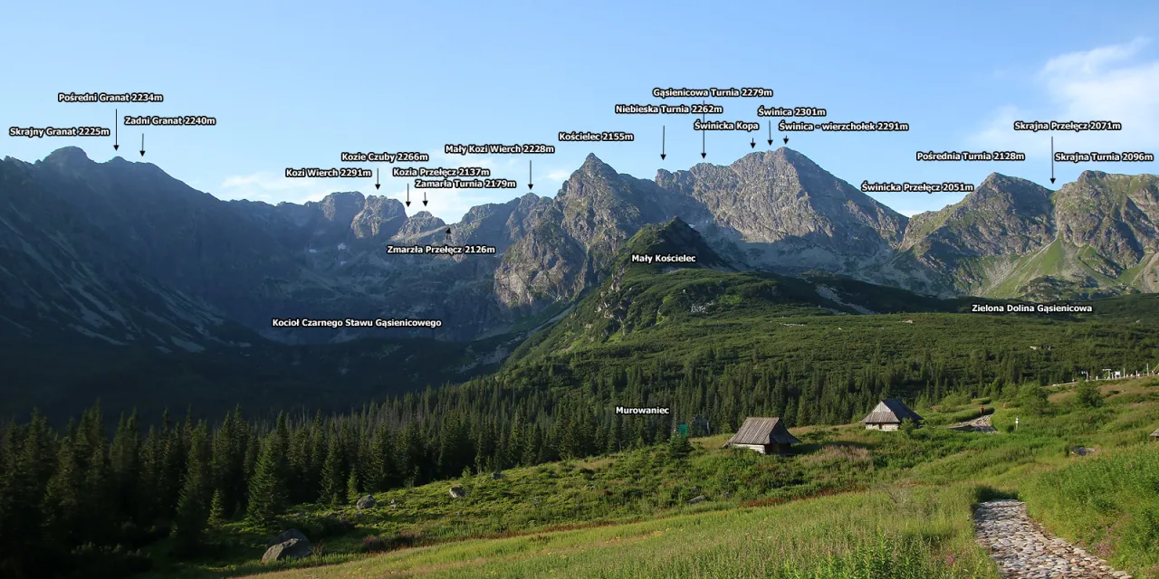 Hala Gąsienicowa widok na Kościelec i Murowaniec