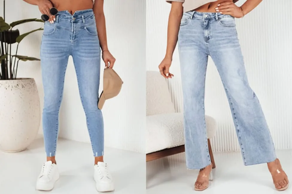 różne fasony spodni wydłużających nogi dla niskich kobiet