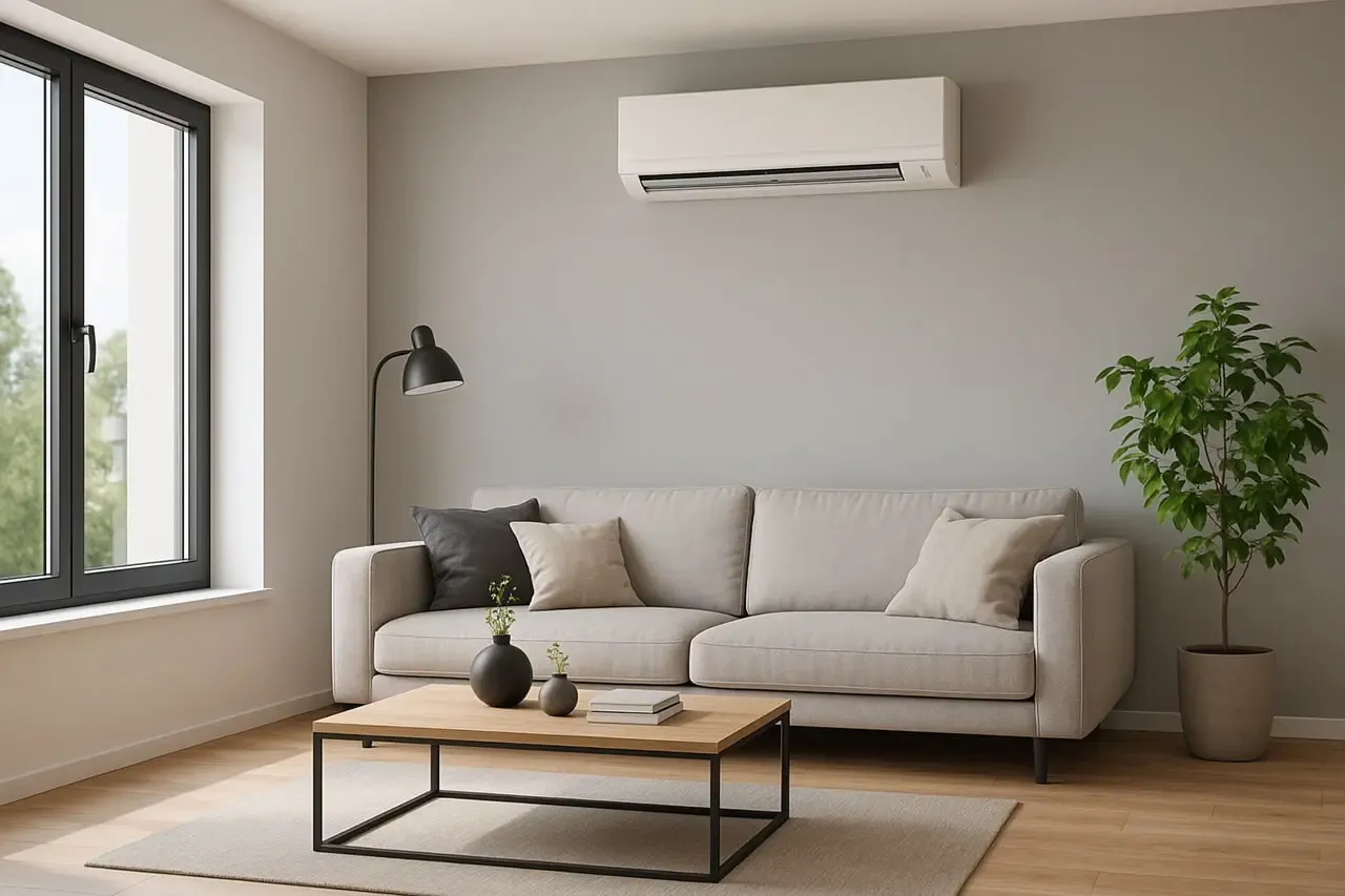 klimatyzator w salonie schemat przepływu powietrza