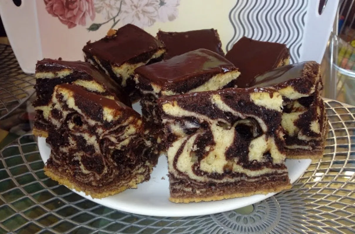 Ciasto zebra na oleju wilgotne