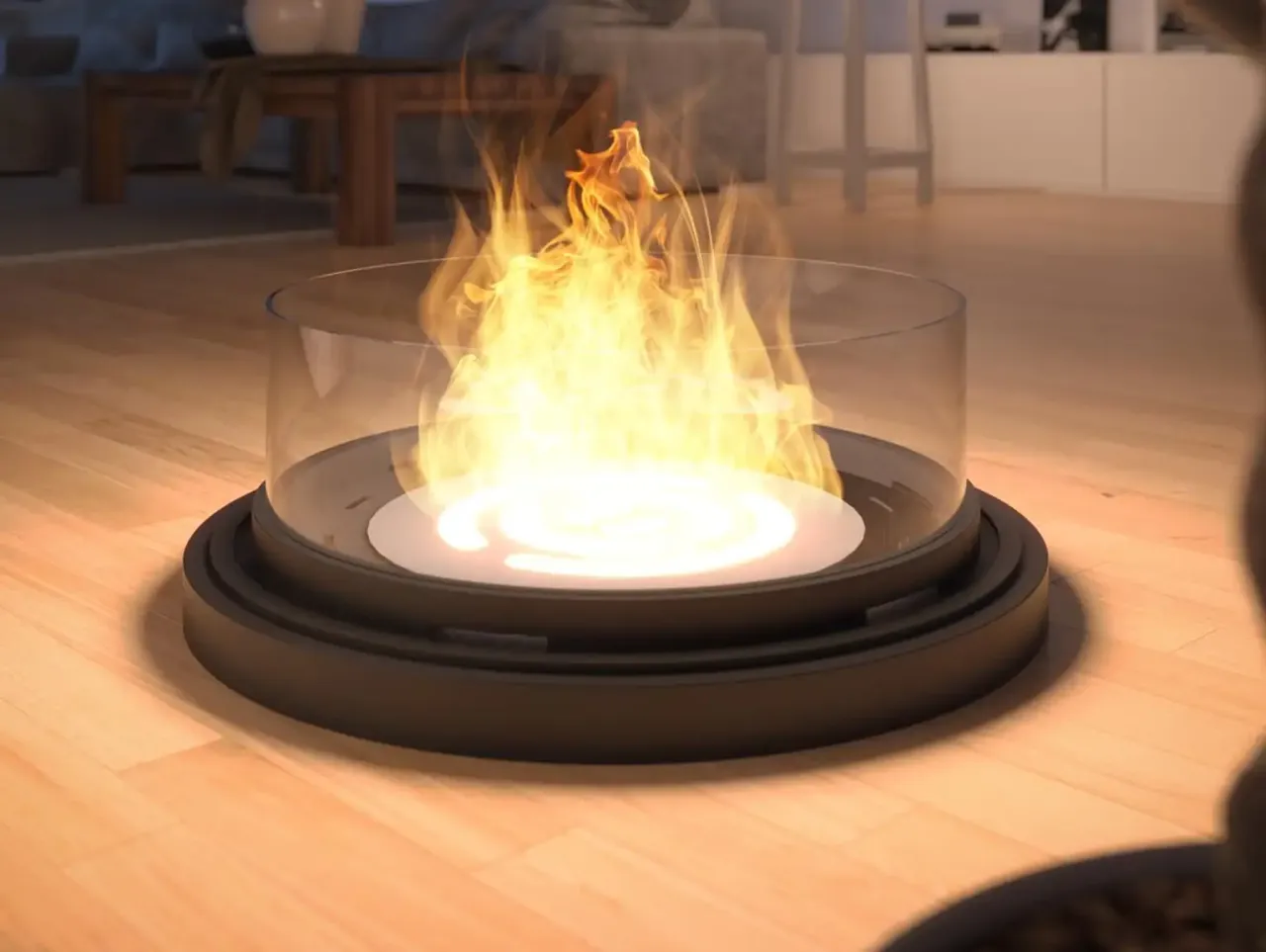 bezpieczne uzupełniania paliwa do biokominka