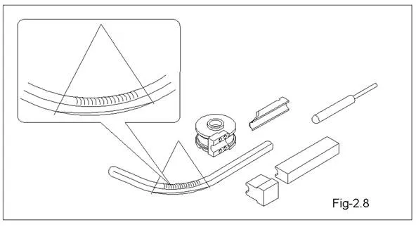 Błędy gięcia rury PCV spłaszczenie załamanie