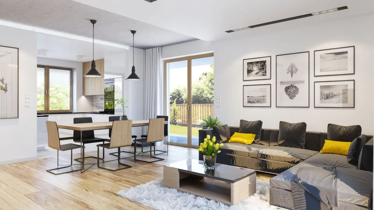 wnętrze domu 100m2 aranżacje